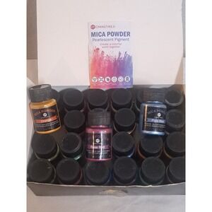 24 Color Mica Powder Set Soap Resin Pigment Epoxy Candle Dye Kit NEW